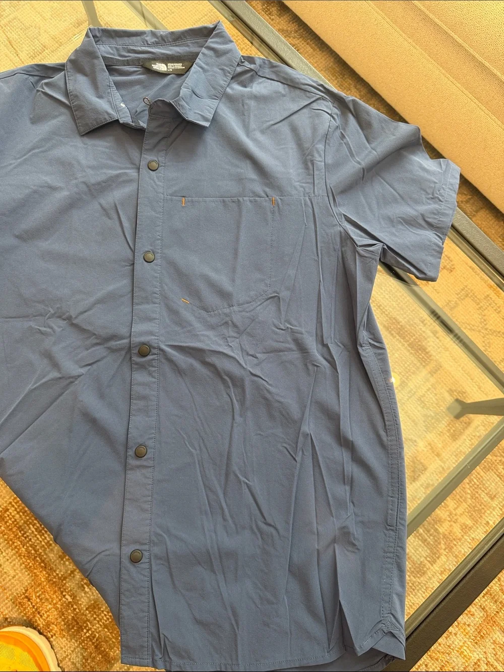 The North Face Men’s Blue Short Sleeve Button-Down Shirt